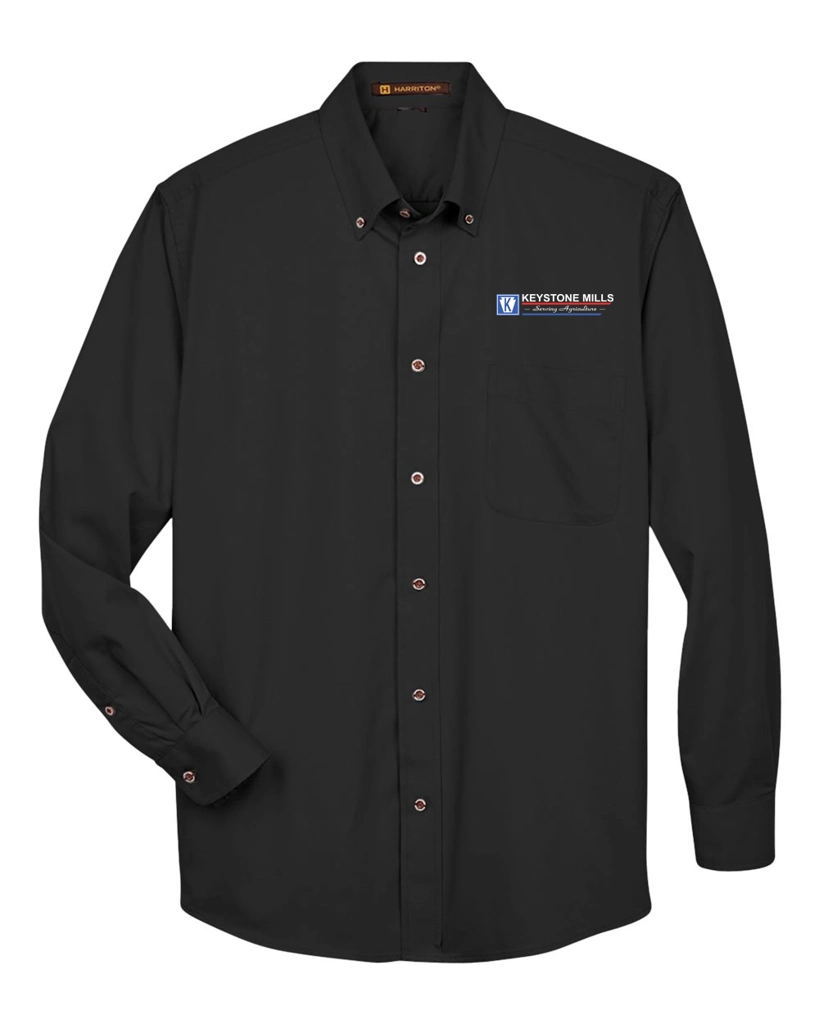 Variant Image for M500 - Harriton Men's Easy Blend™ Twill Shirt - Keystone Mills - Color E - Website Keystone Mills LLC