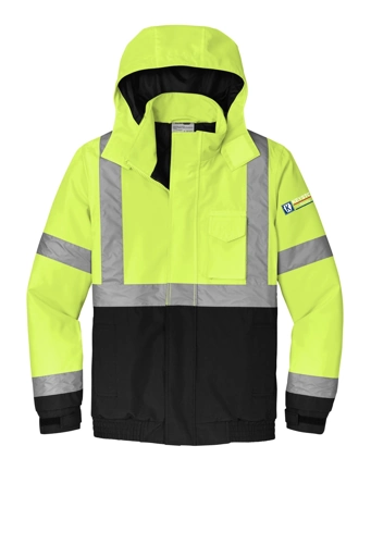 Variant Image for CSJ500 - CornerStone® ANSI 107 Class 3 Economy Waterproof Insulated Bomber Jacket - Keystone Mills - Sleeve- Color E - Website Keystone Mills LLC