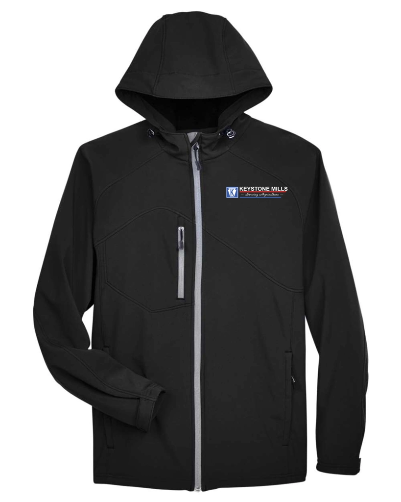 Variant Image for 88166 - North End Men's Prospect Two-Layer Fleece Bonded Soft Shell Hooded Jacket - Keystone Mills - Color E - Website Keystone Mills LLC