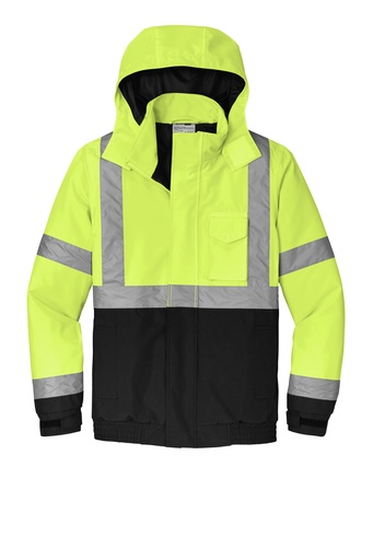 CSJ500 - CornerStone® ANSI 107 Class 3 Economy Waterproof Insulated Bomber Jacket (S, Safety Yellow)
